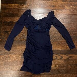 Princess Polly, Savannah Mini Dress, Navy, Size 4